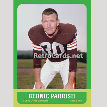 1963 Kahns Weiners Regular (Football) Card# 53 Bernie Parrish of the Cleveland  Browns Ex Condition at 's Sports Collectibles Store