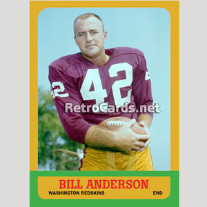 1963T Bill Anderson Washington Redskins