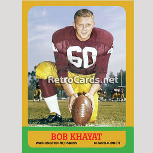 1963T Bob Khayat Washington Redskins