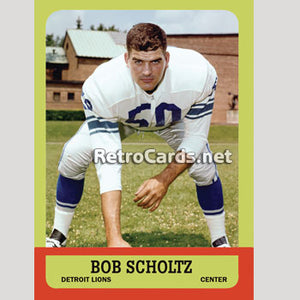 1963T Bob Scholtz Detroit Lions
