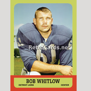 1963T Bob Whitlow Detroit Lions