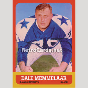 1963T Dale Memmelaar Dallas Cowboys