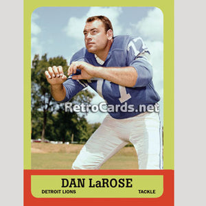 1963T Dan LaRose Detroit Lions