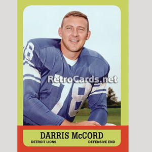 1963T Darris McCord Detroit Lions