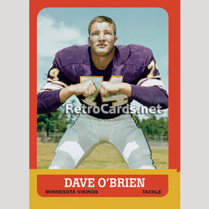 1963T Dave O'Brien Minnesota Vikings