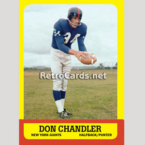 1963T Don Chandler New Your Giants