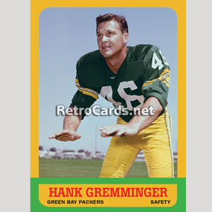 1963T Hank Gremminger Green Bay Packers