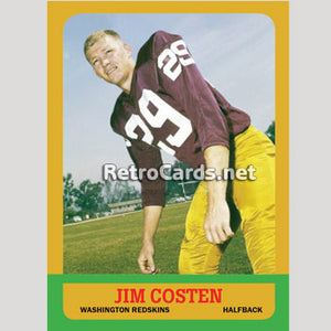 1963T Jim Costen Washington Redskins
