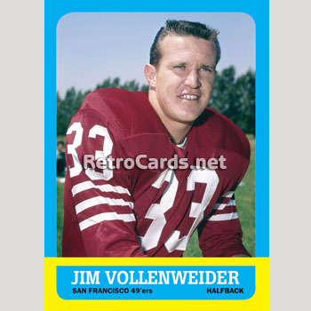 1963T Jim Vollenweider San Francisco 49ers – RetroCards