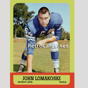 1963T John Lomakoski Detroit Lions