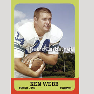 1963T Ken Webb Detroit Lions