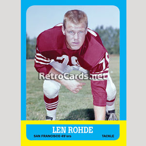 1963T Len Rohde San Francisco 49ers