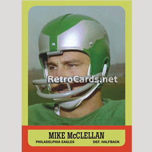 1963T Mike McClellan Philadelphia Eagles