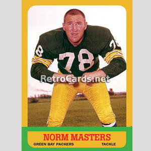 1963T Norm Masters Green Bay Packers