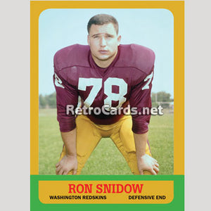 1963T Ron Snidow Washington Redskins