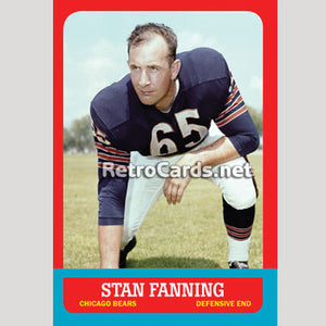 1963T Stan Fanning Chicago Bears