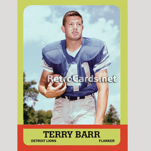 1963T Terry Barr Detroit Lions