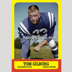 1963T Tom Gilburg Baltimore Colts