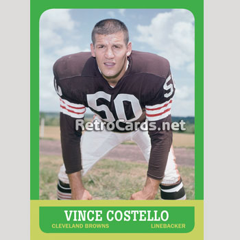 Vince Costello (Cleveland Browns) 1964 NFL Football Trading Card