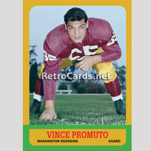 1963T Vince Promuto Washington Redskins