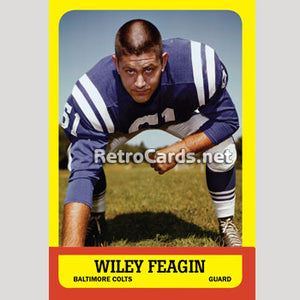 1963T Wiley Feagin Baltimore Colts