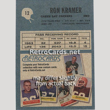 1966P Green Bay Packers RetroCards Set