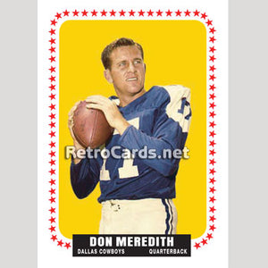 1964T Don Meredith Dallas Cowboys