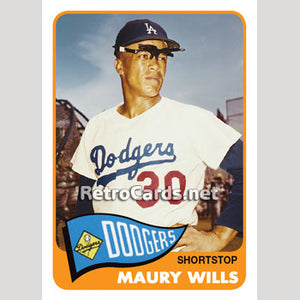 1965T Maury Wills Los Angeles Dodgers