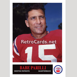 1965P Babe Parilli Boston Patriots