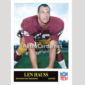 1965P Len Hauss Washington Redskins