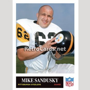 1965P Mike Sandusky Pittsburgh Steelers – RetroCards