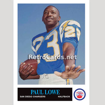 Paul Lowe Los Angeles Chargers 1960, San Diego Chargers 1961-68 and Kansas  City Chiefs 1…