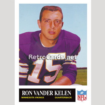 1965P Ron Vander Kellen Minnesota Vikings – RetroCards