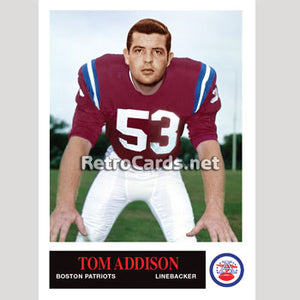 1965P Tom Addison Boston Patriots