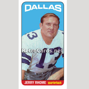 1965T Jerry Rhome Dallas Cowboys – RetroCards