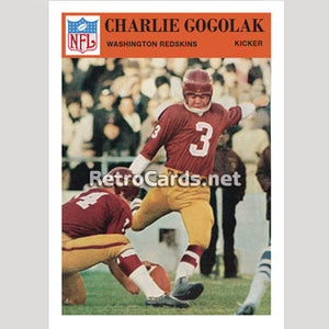 1966P Charlie Gogolak Washington Redskins