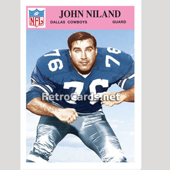 John Niland Autographed Signed Dallas Cowboys 24X36 Foam Board Poster Photo  With Inscs JSA COA