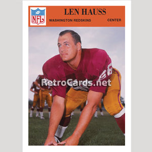1966P Len Hauss Washington Redskins