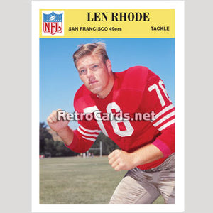 1966P Len Rohde San Francisco 49ers