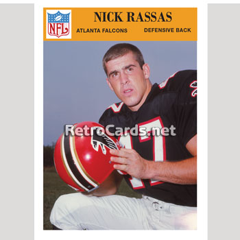 : 1969 Topps # 71 Nick Rassas Atlanta Falcons (Football Card) VG  Falcons Notre Dame : Collectibles & Fine Art