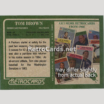 1966P Green Bay Packers RetroCards Set • series II