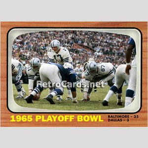 1966T Playoff Bowl Dallas Cowboys Los Angeles Rams