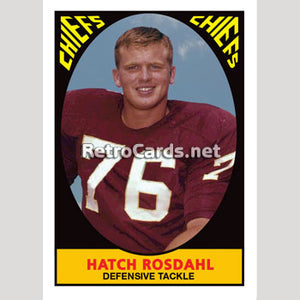 1967T Hatch Rosdahl Kansas City Chiefs