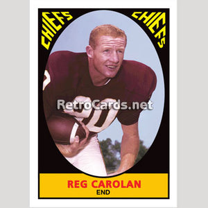 1967T Reggie Carolan Kansas City Chiefs
