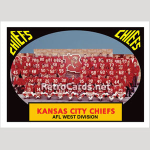 1967T Team Card Kansas City Chiefs