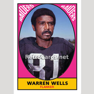 1967T Warren Wells Oakland Raiders