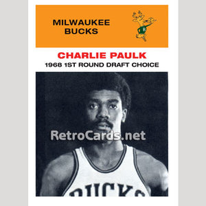 1968F Charlie Paulk Milwaukee Bucks