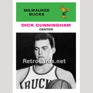 1968F Dick Cunningham Milwaukee Bucks