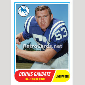 1968T Dennis Gaubatz Baltimore Colts