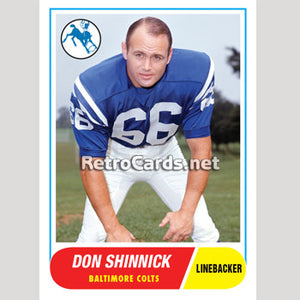 1968T Don Shinnick Baltimore Colts